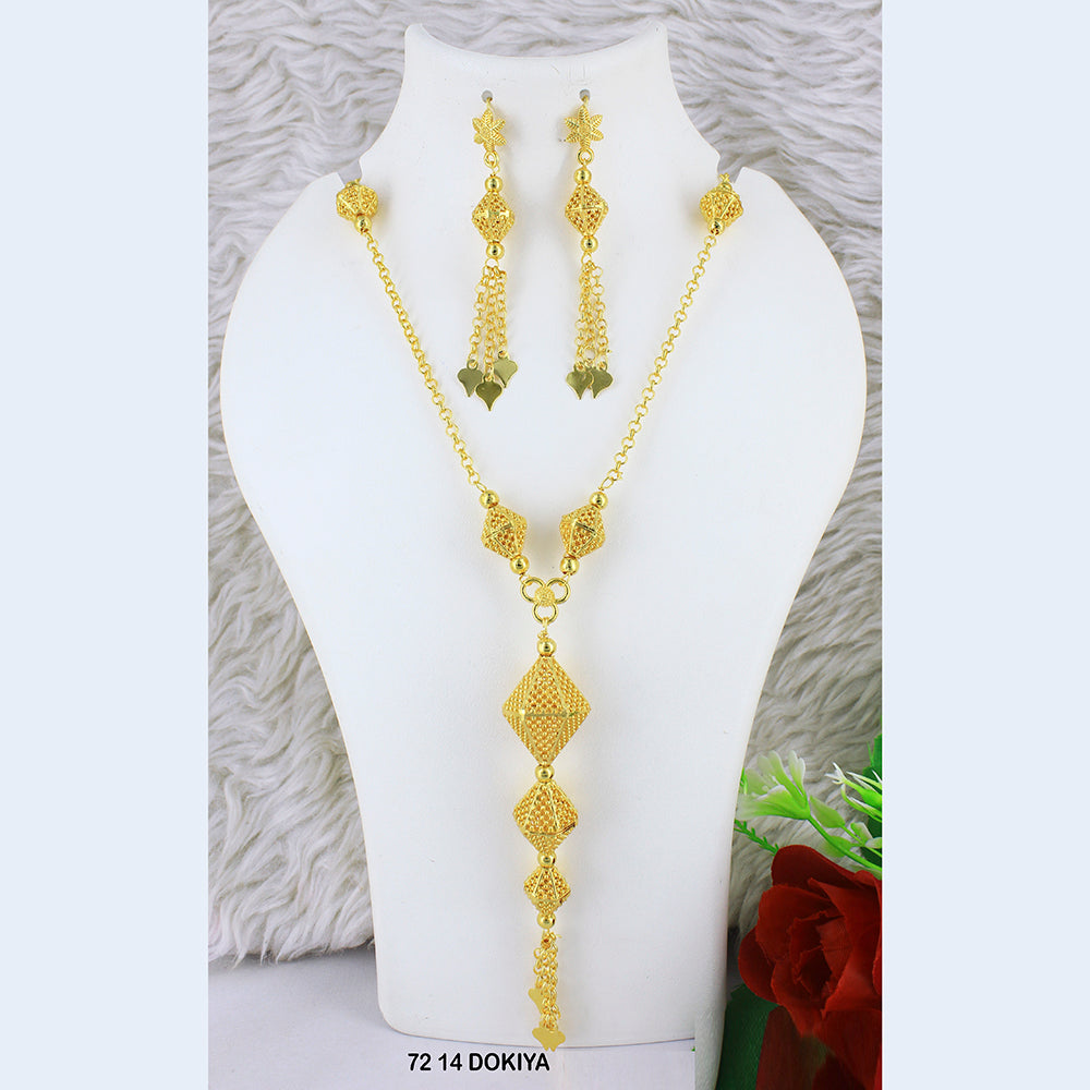 Mahavir Gold Plated Dokiya Necklace Set