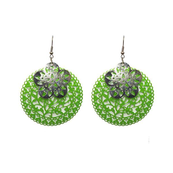 The99Jewel Zinc Alloy Silver Plated Dangler Earring - 1306449D