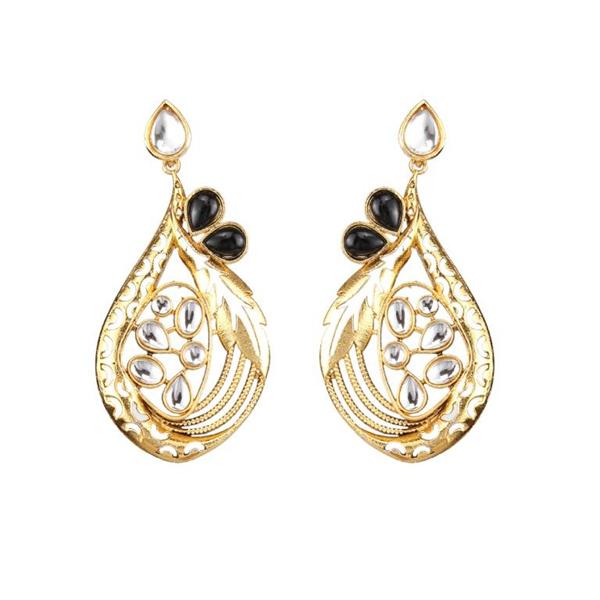 Kriaa Gold Plated Stone And kundan Dangler Earring - 1307323