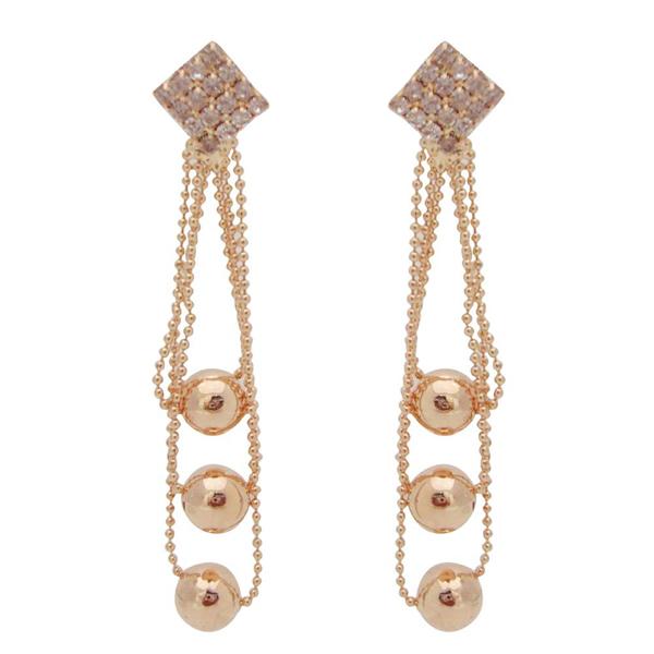 The99Jewel Austrian Stone Gold Plated Dangler Earrings - 1301152