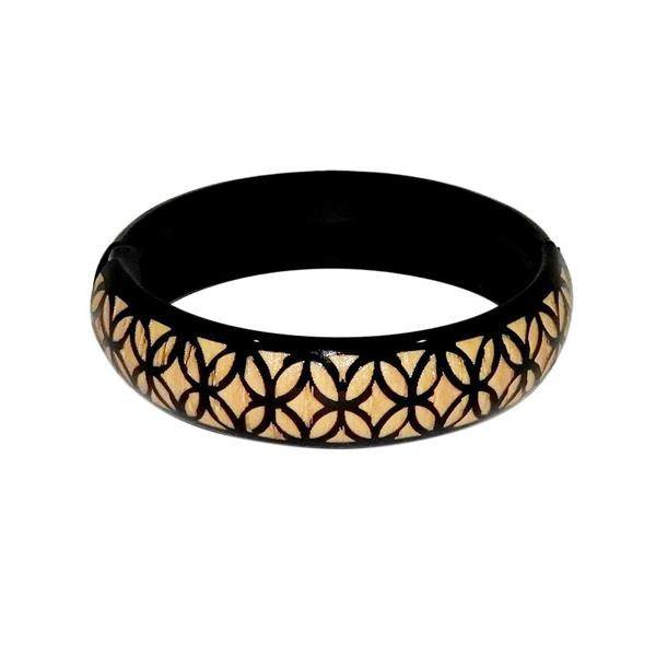 Urthn Zinc Alloy Black Classy look Openable Kada - 1403206