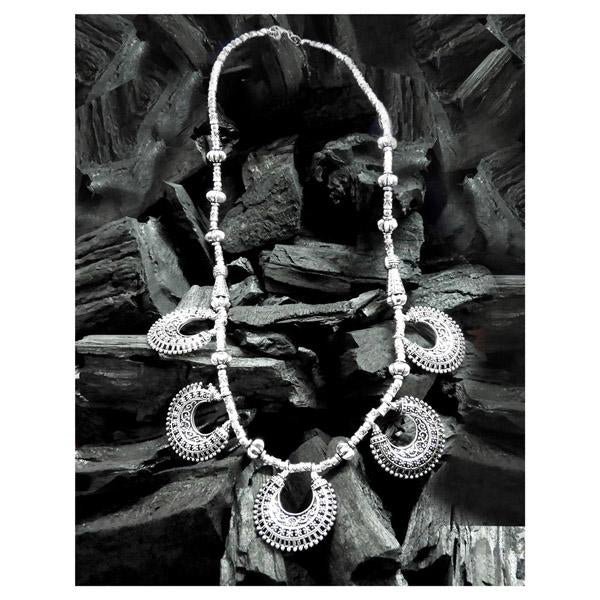 Urthn Zinc Alloy Rhodium Plated Boho Necklace - 1110702
