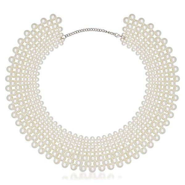 Beadside Zinc Alloy White Pearl Necklace - 1111102