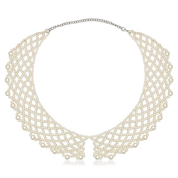 Beadside Zinc Alloy White Pearl Necklace - 1111107