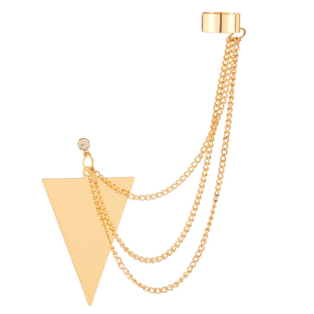 Urthn Gold Plated Austrian Stone Ear Cuff - 1310417A