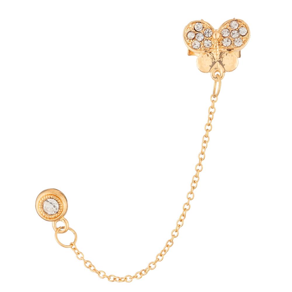 Urthn Gold Plated Austrian Stone Ear Cuff - 1310419A