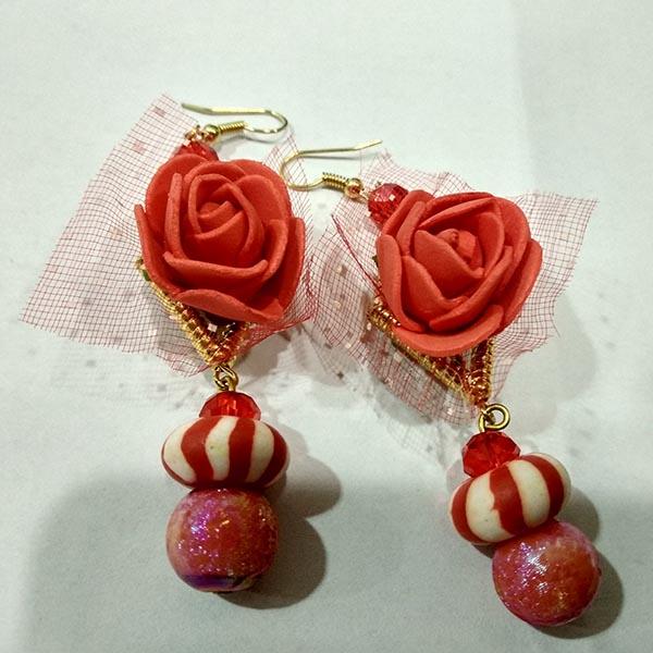 Urthn Floral Design Dangler Earrings - 1313435A