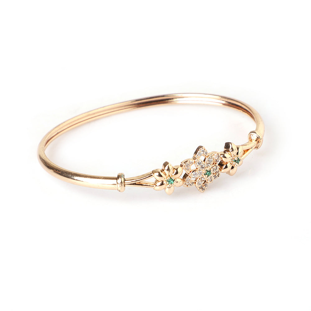 Etnico Rose Gold Plated Cubic Zirconia Bracelet Jewellery for Women & Girls (ADB190G)