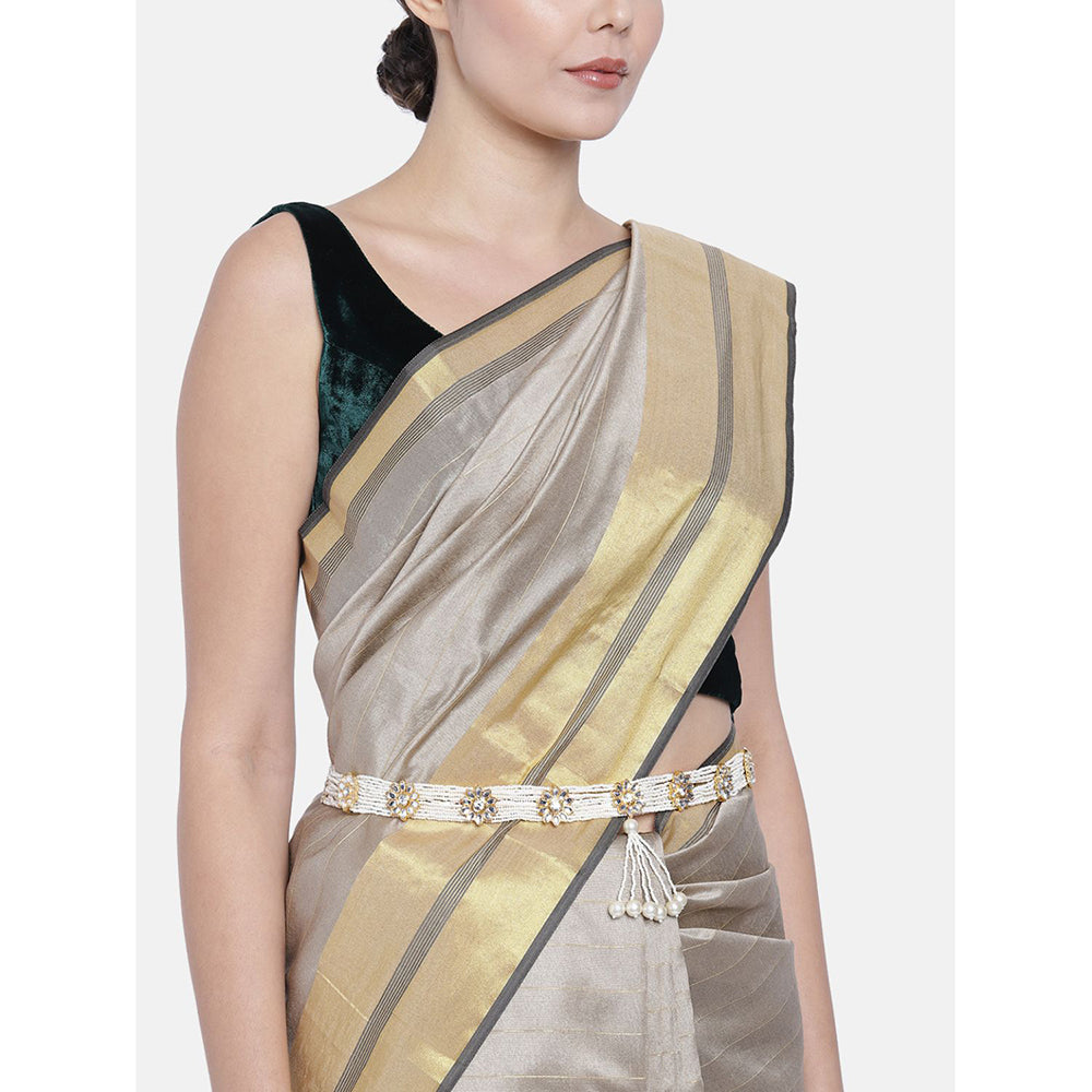 Etnico 18K Gold Plated Traditional Kundan Pearl Studded