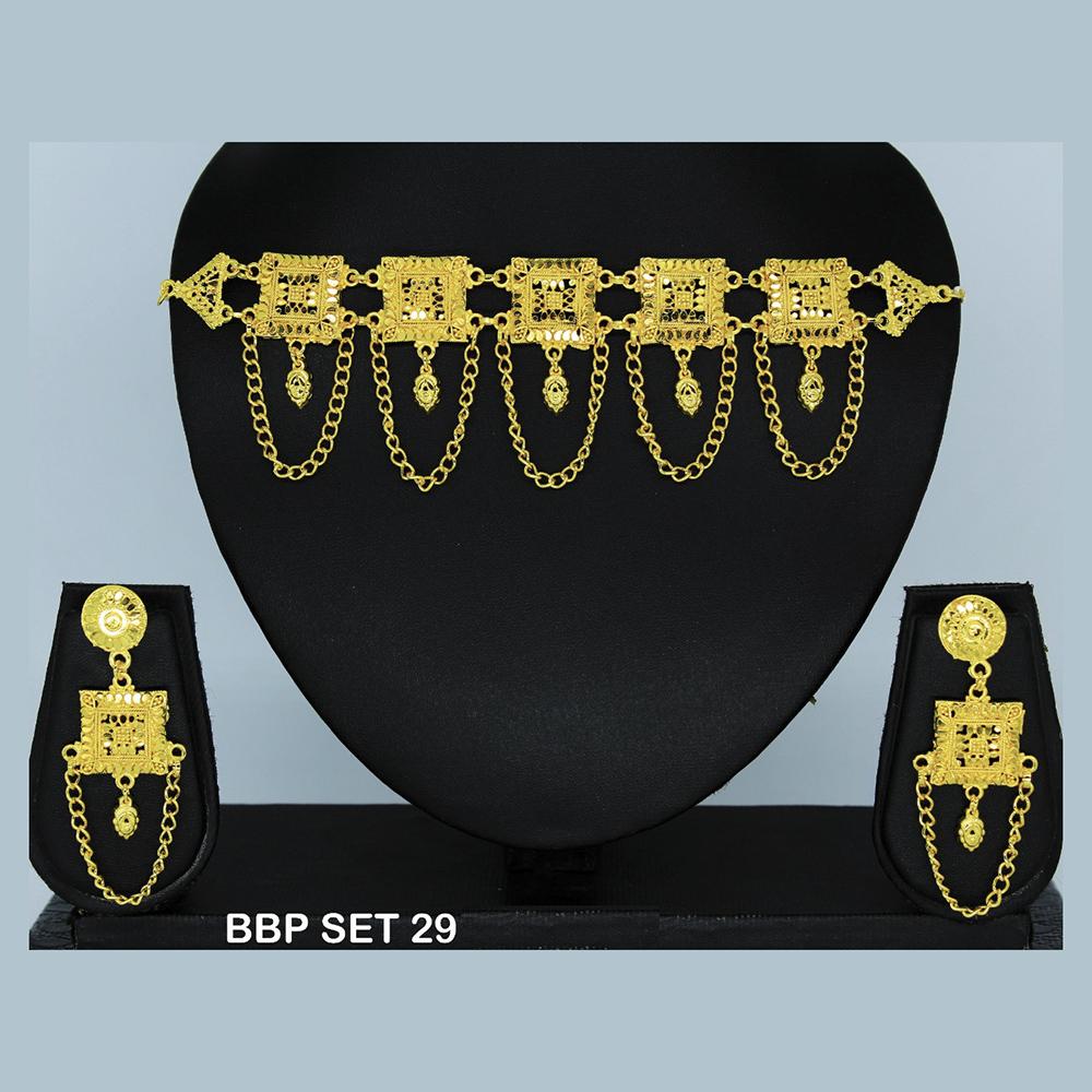 Mahavir Forming Gold Necklace Set - BBP SET 29