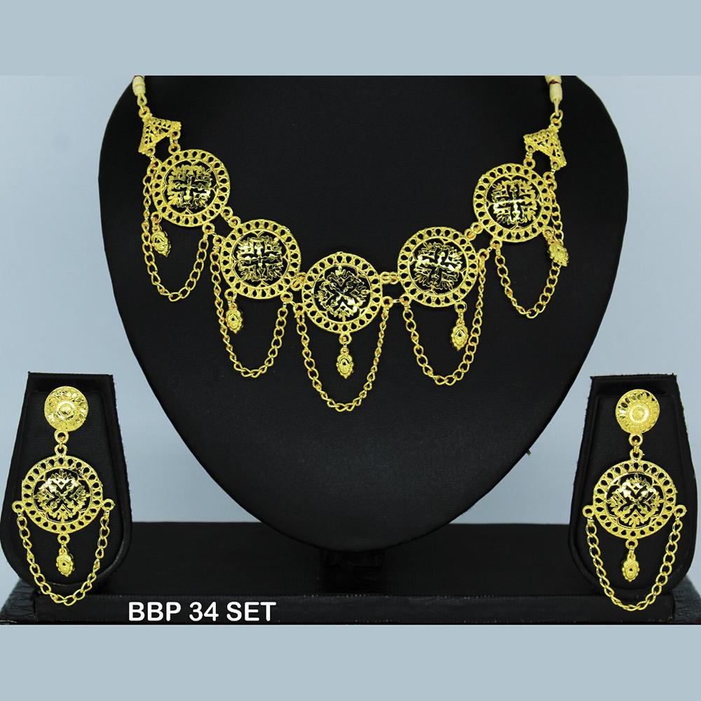 Mahavir Forming Gold Necklace Set - BBP SET 34