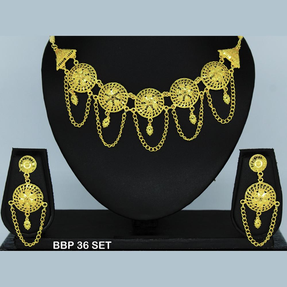 Mahavir Forming Gold Necklace Set - BBP SET 36