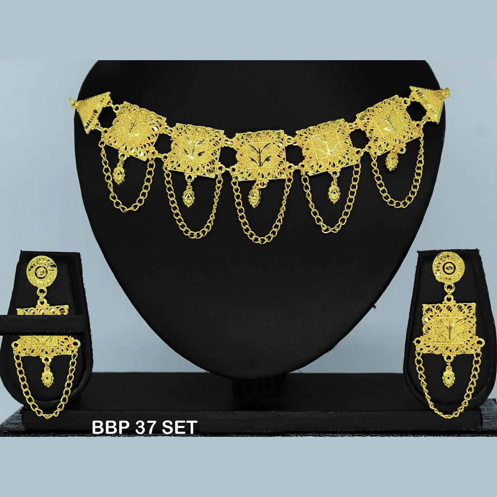 Mahavir Forming Gold Necklace Set - BBP SET 37