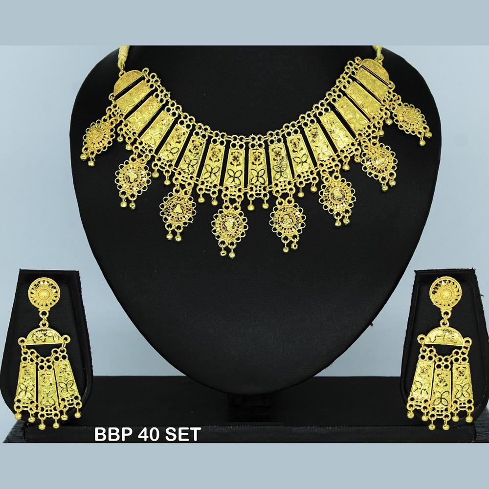 Mahavir Forming Gold Necklace Set  - BBP SET 40