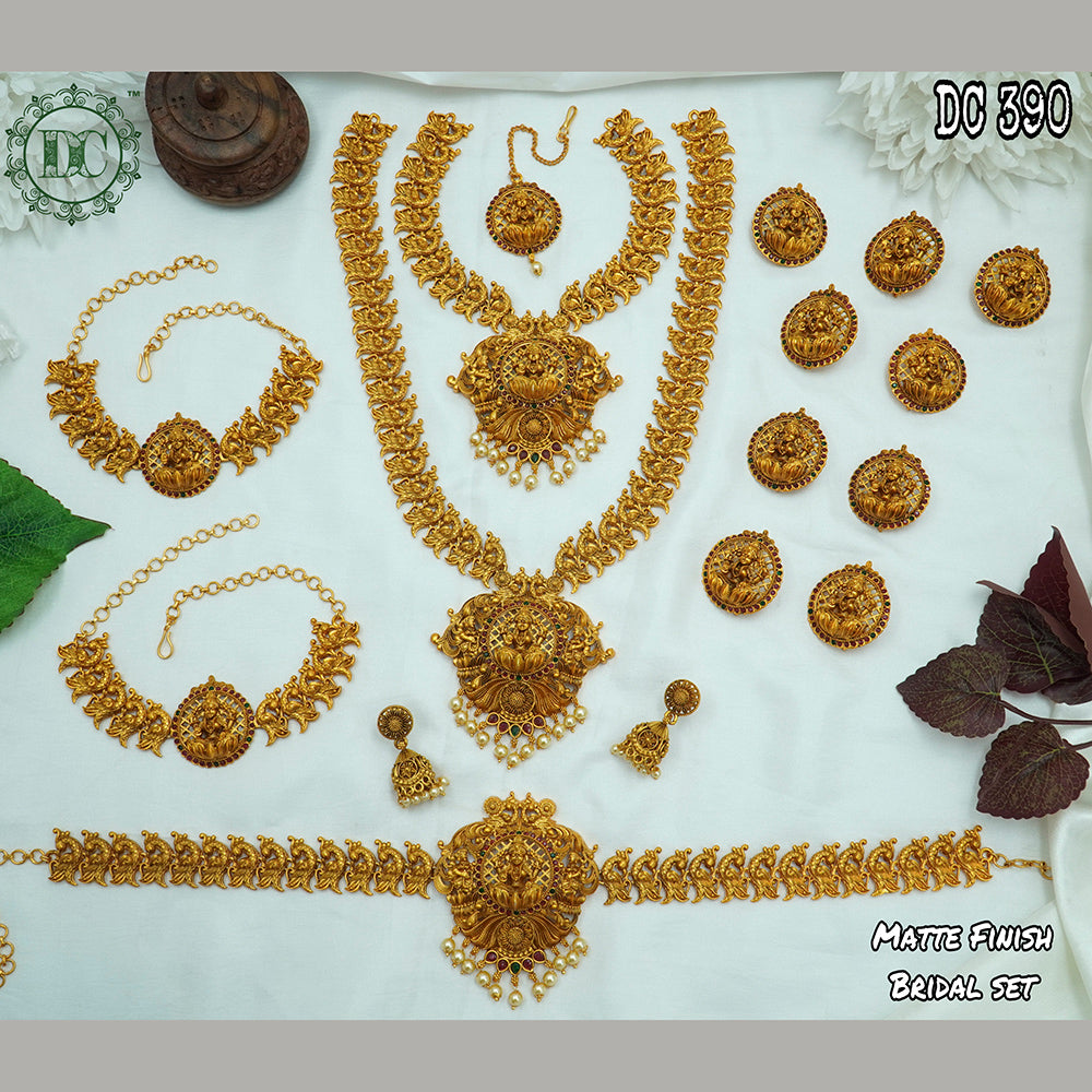Matte Finish Gold Bridal Set With Price Bridal Jewellery