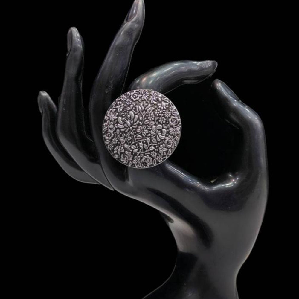 Blythediva Pack Of 3 Oxidised Round Shape Ring