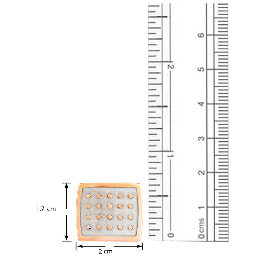 Mahi Rose Gold Plated Square Dotted Cufflinks