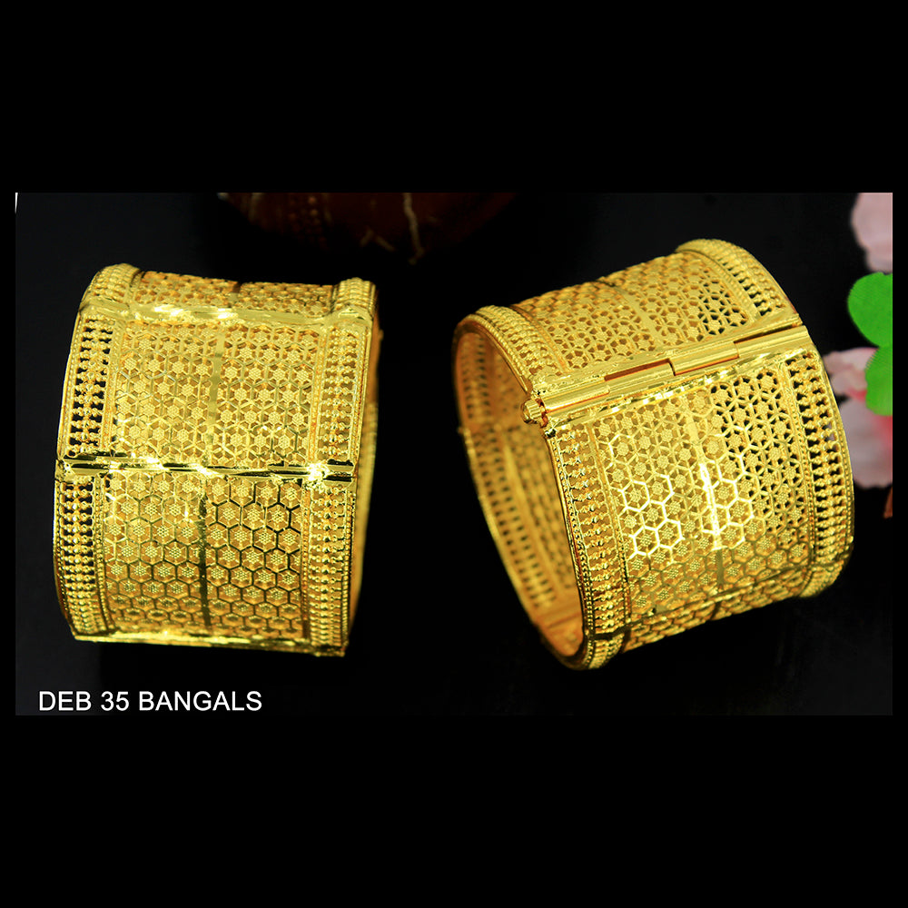 Mahavir Forming Gold Plated Bangle Set - DEB 35 BANGALS