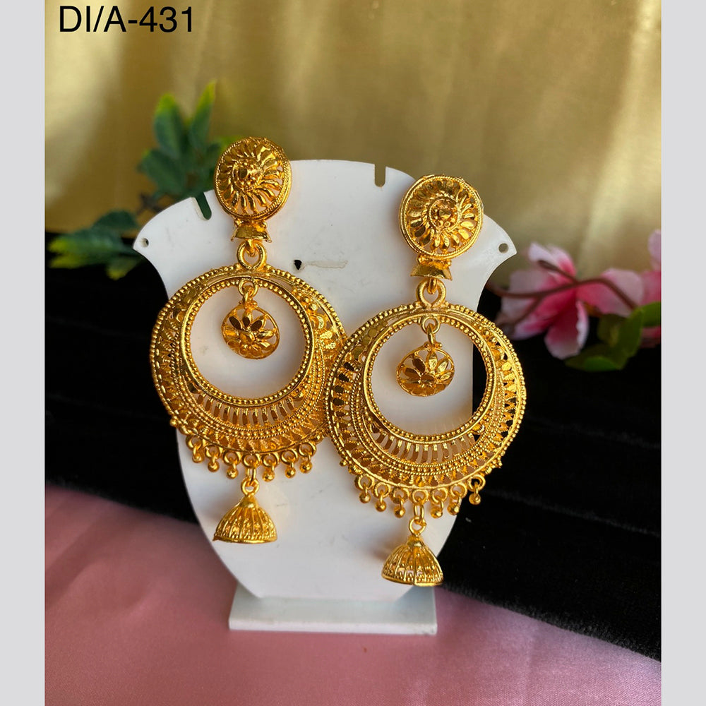 Mahavir Gold Plated Dangler Earrings