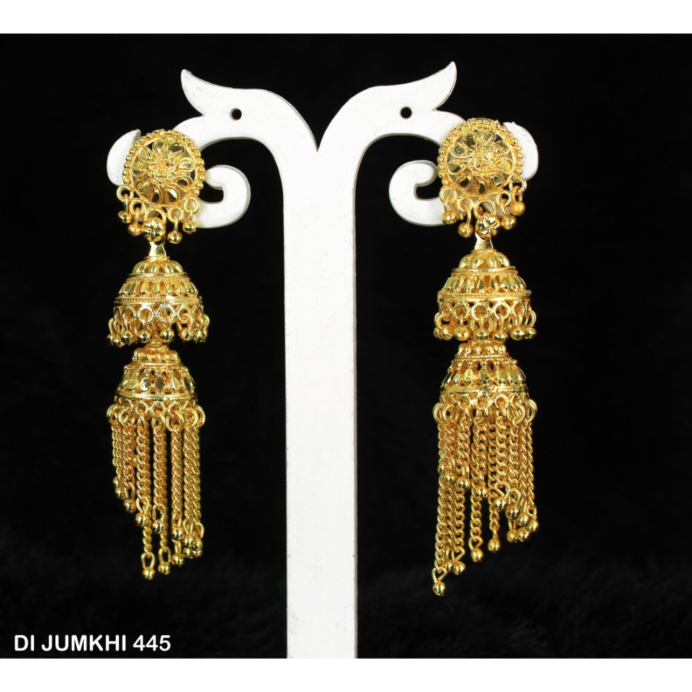 Mahavir Gold Plated Jhumki Earrings - DI Jumkhi 445