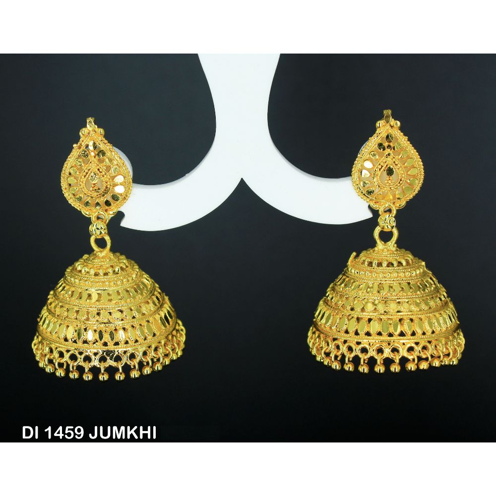 Mahavir Gold Plated Jhumki Earrings - DI Jumkhi 1459
