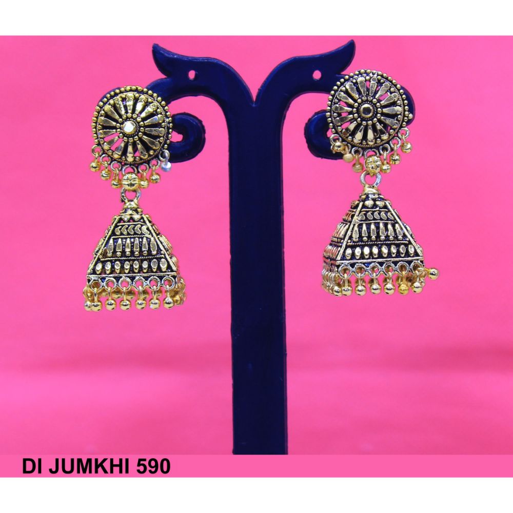 Mahavir Gold Plated Jhumki Earrings - DI Jumkhi 590