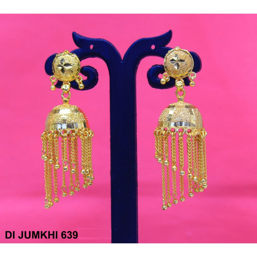 Mahavir Gold Plated Jhumki Earrings - DI Jumkhi 639
