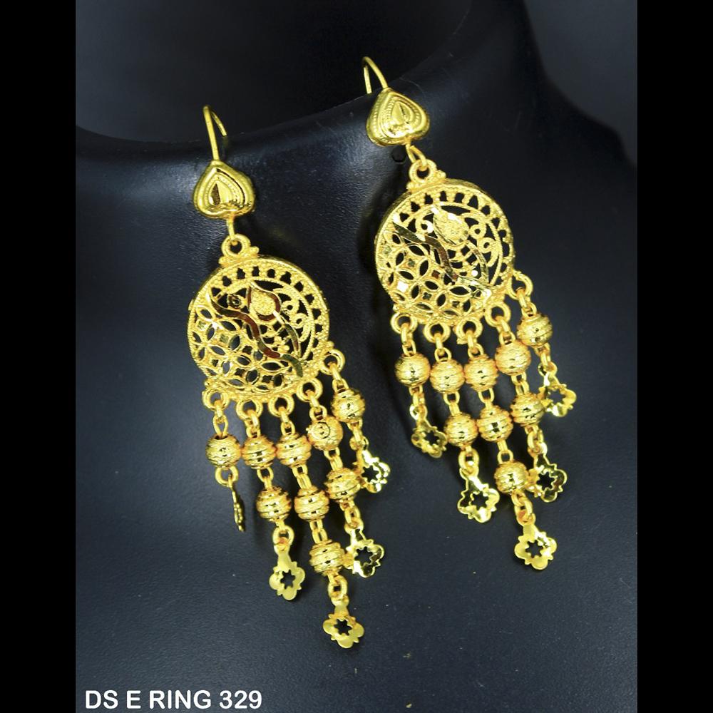 Mahavir Forming Gold Plated Jhumki Earrings - DS E RING 329