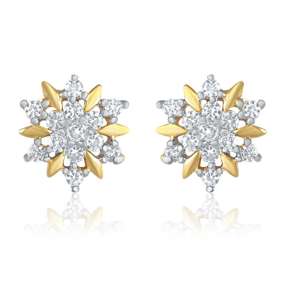 Mahi Cubic Zirconia Floral Stud Earings