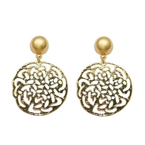 Beadside Gold Plated Dangler Earrings - 1302856