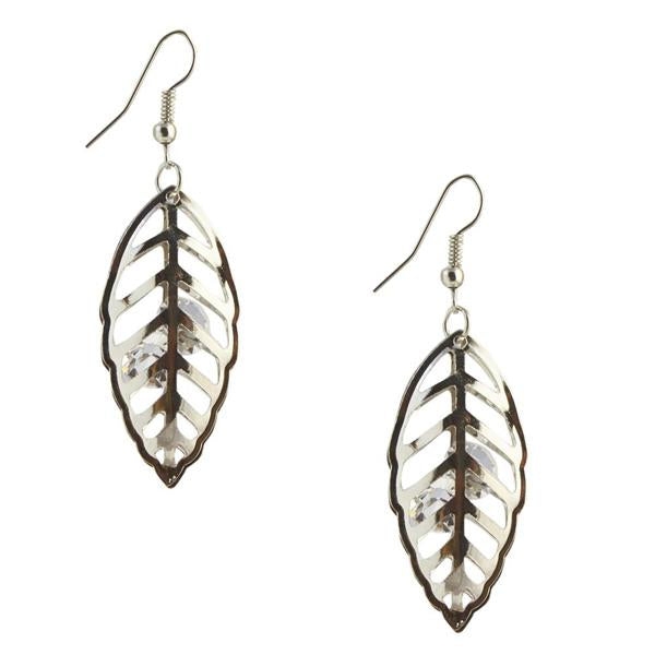 The99Jewel Stone Rhodium Plated Dangler Earring - 1306440