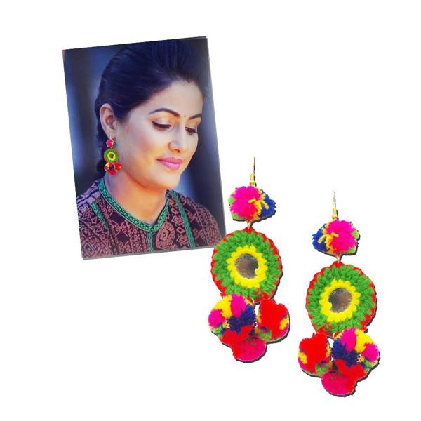 Jeweljunk Multi Thread Mirror Gold Plated Earrings - 1308306A