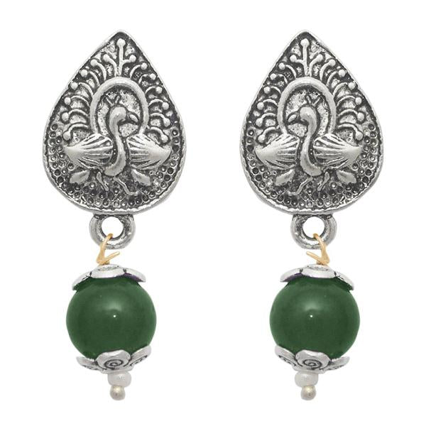 The99jewel Pearl Drop Antique Silver Plated Duck Design Earring - 1309001C