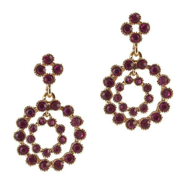 The99Jewel Austrian Stone Gold Plated Dangler Earring - 1306706