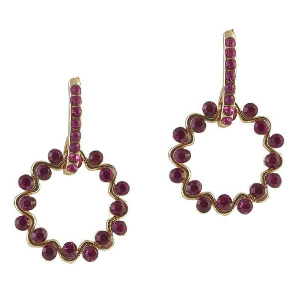 The99Jewel Austrian Stone Gold Plated Dangler Earrings - 1306721