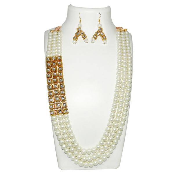 Vivant Charms Meenakari Pearl Kundan Reversible Necklace Set - 2800313