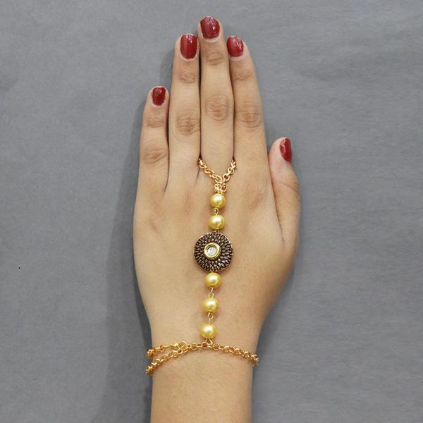 Apurva Pearls Austrian Stone And Pearl Hand Harness - 1503116