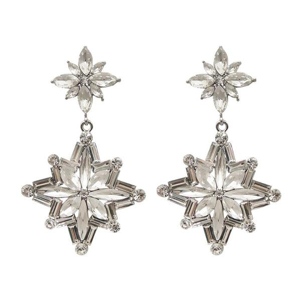 Yoona Austrian Stone Silver Plated Dangler Earring - 1307707A