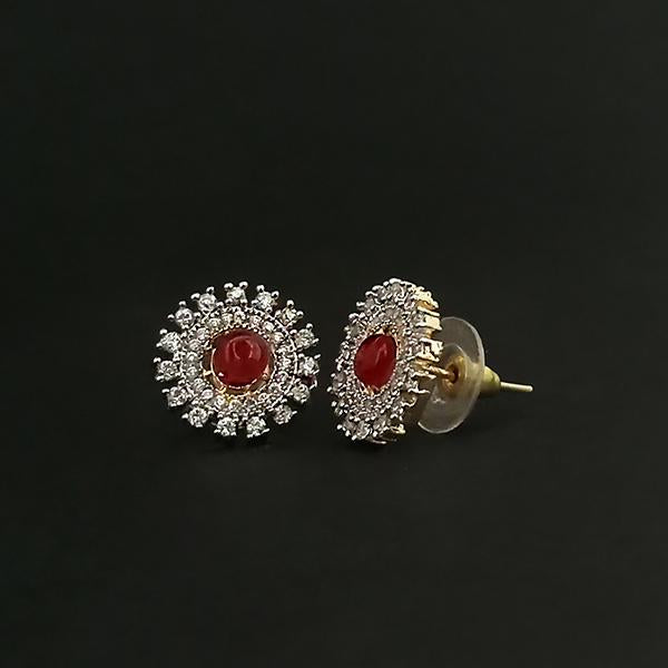 Labono Art AD Stone Gold Plated Stud Earrings - FAW0040A