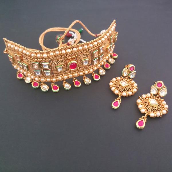 Real Creation AD Stone Choker Copper Necklace Set FBB0055B