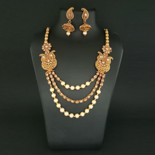 Ganpati Arts Stone Beads Copper Necklace Set - FBC0007B