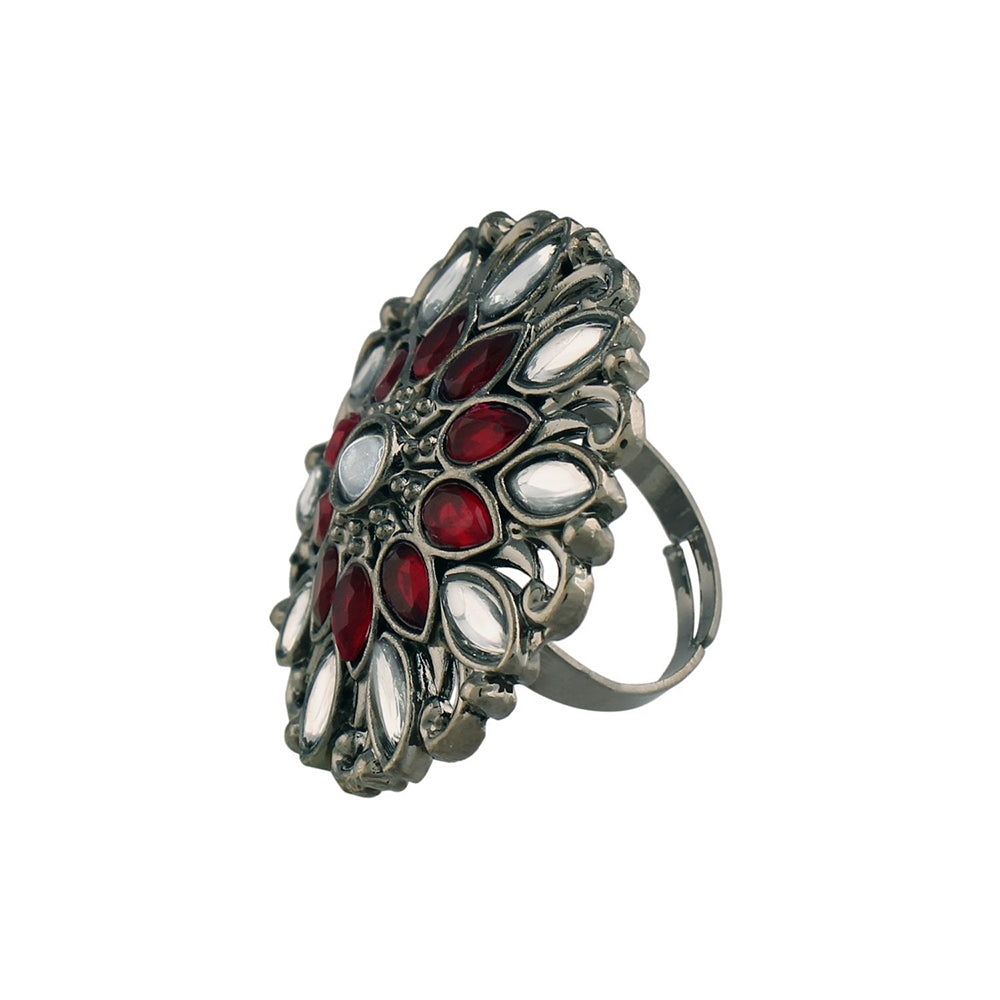 Etnico Silver-Plated Adjustable Ring (Women) - FL195M