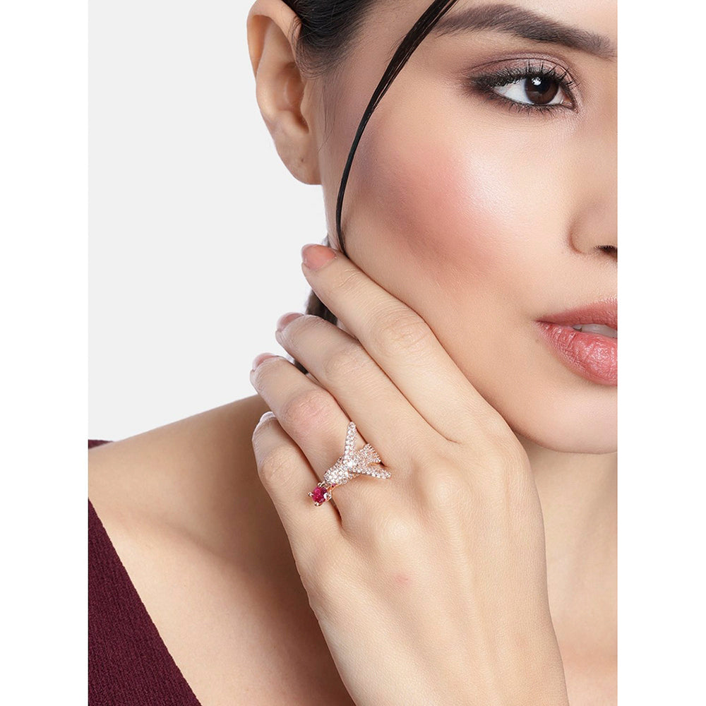 Etnico Rose Gold-Plated Adjustable Ring (Women)