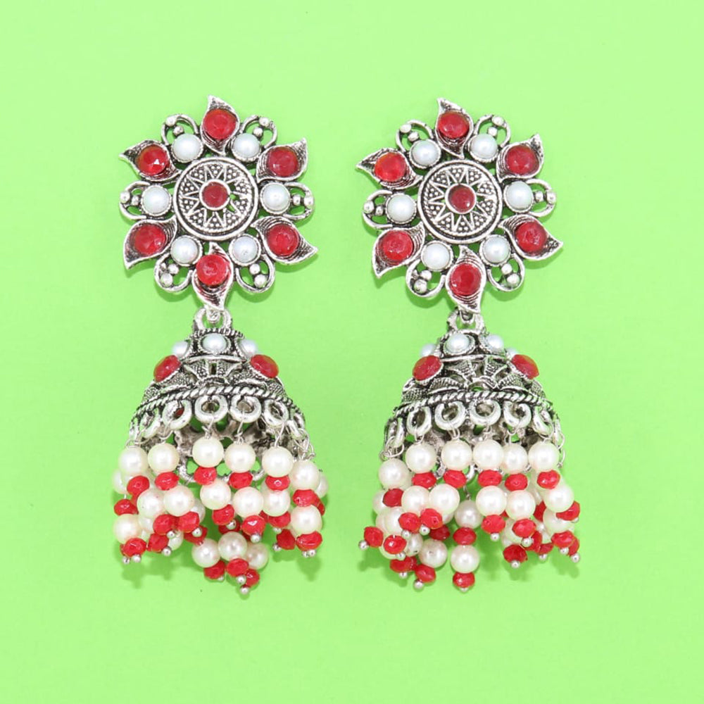 Corbeda Fashion Oxidised plated Assorted Color Jhumki Earrings