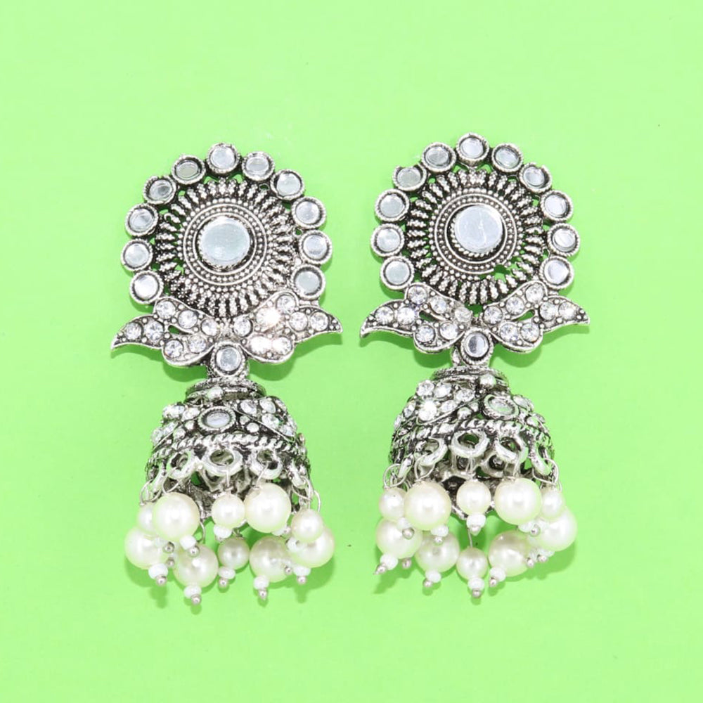 Corbeda Fashion Oxidised plated Jhumki Earrings