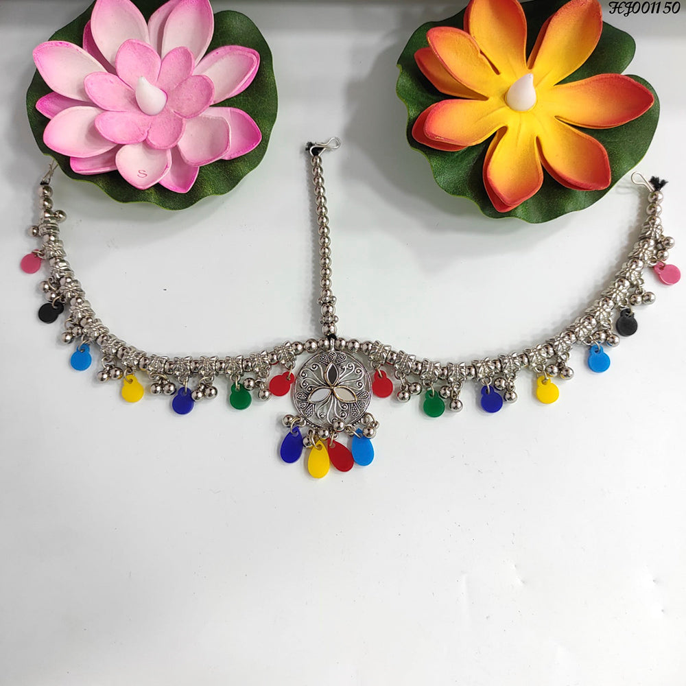 Heera Jewellers Oxidised Silver Plated Maang Tikka - HJACC150