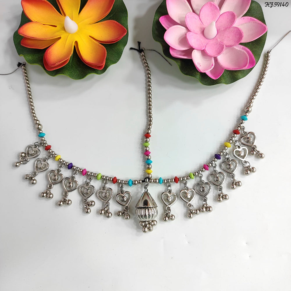 Heera Jewellers Oxidised Silver Plated Maang Tikka - HJACC151