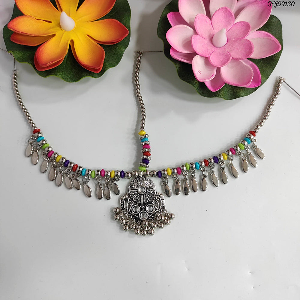 Heera Jewellers Oxidised Silver Plated Maang Tikka - HJACC160