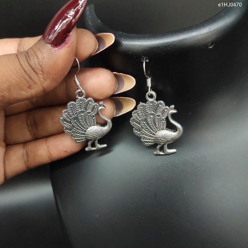 Heera Jewellers Oxidized Plated Dangler Earrings - HJEar92