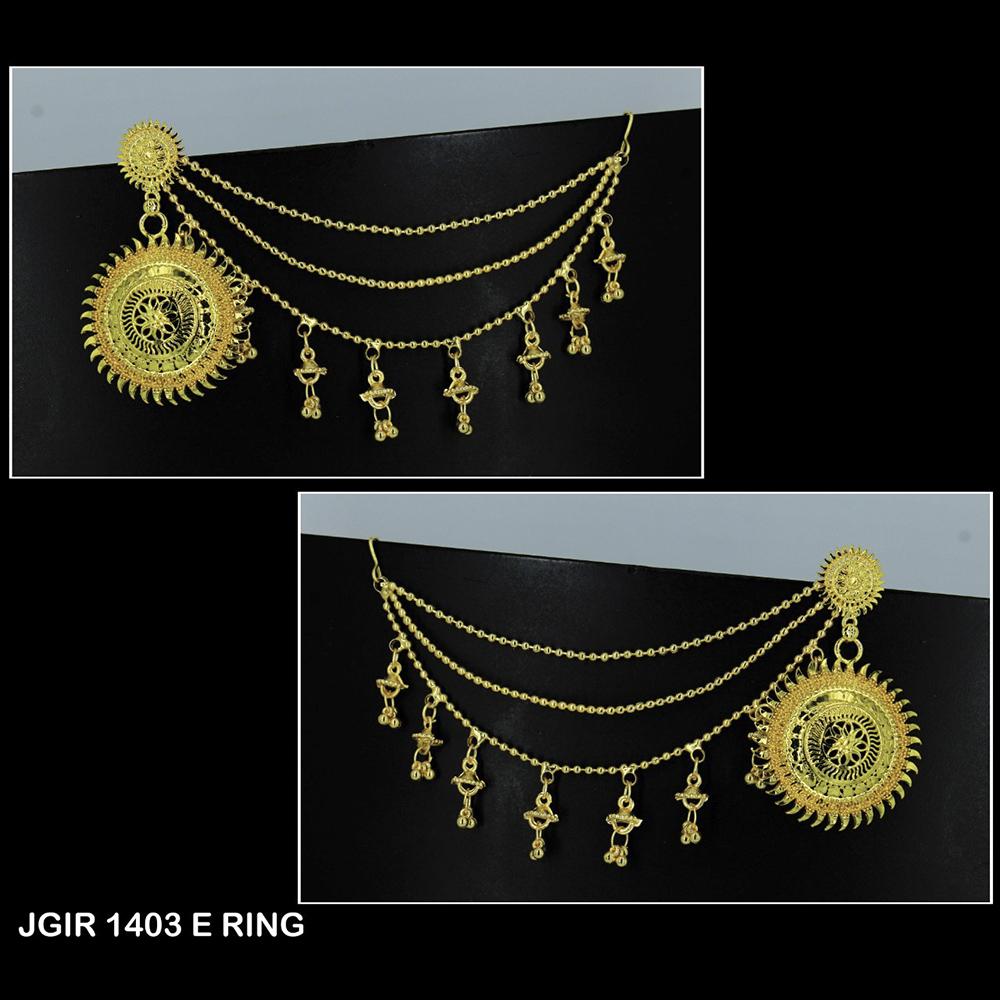 Mahavir Forming Gold Plated Jhumki Earrings  - JGIR E RING 1403